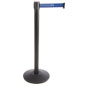 Customizable Stanchion with Blue Printed Belt