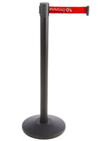 Customizable Stanchion with Red Printed Belt