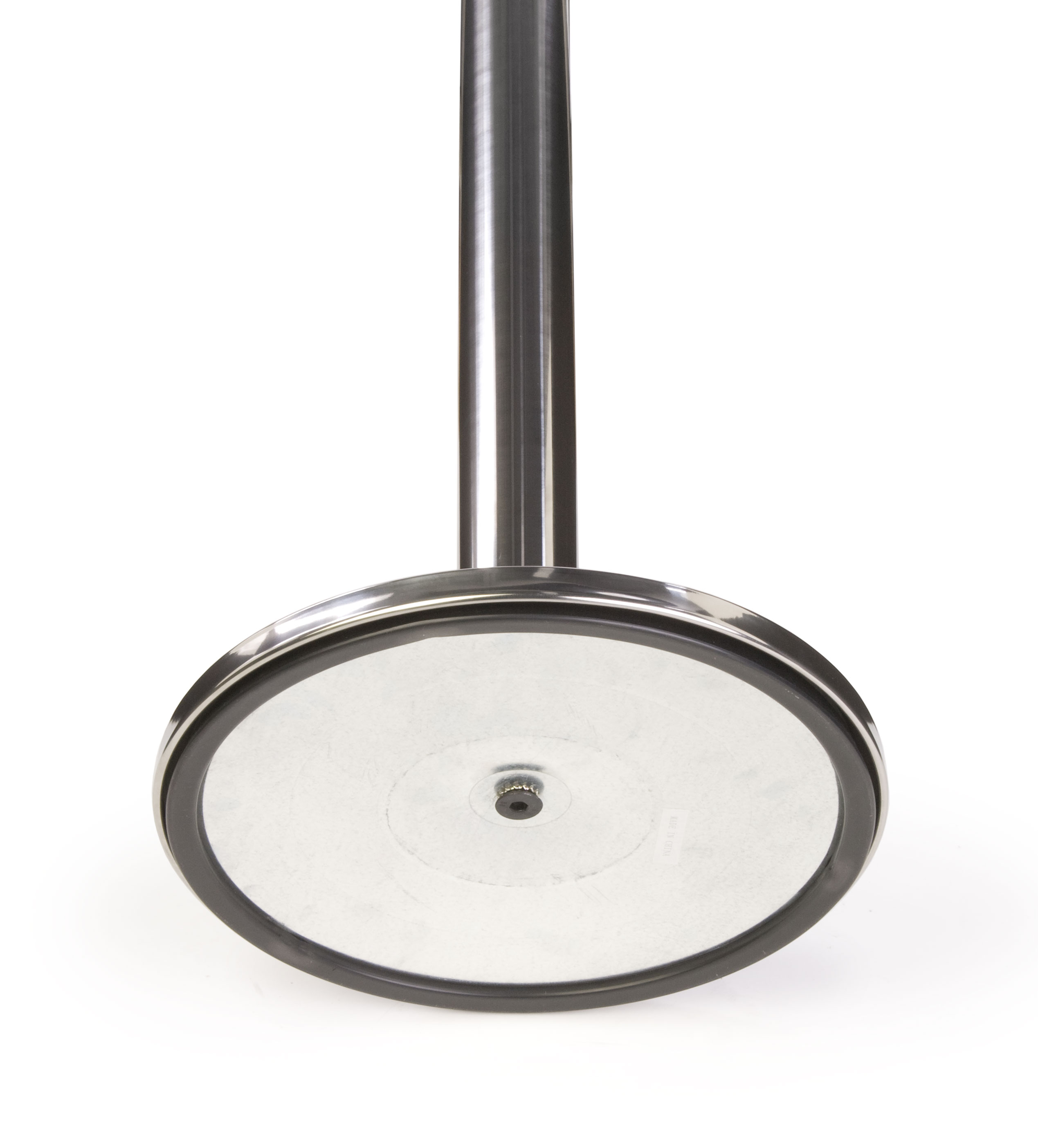 QueuePole.Deluxe Round 40" Stanchion Post with 9.5' Black Retractable Belt - Chrome - Image 4