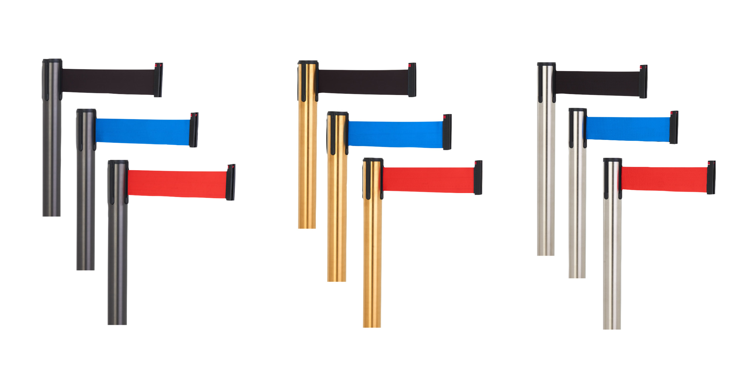 QueuePole.Deluxe 41" Stanchion Post with 10' Retractable Belt - Multiple Colors - Image 3