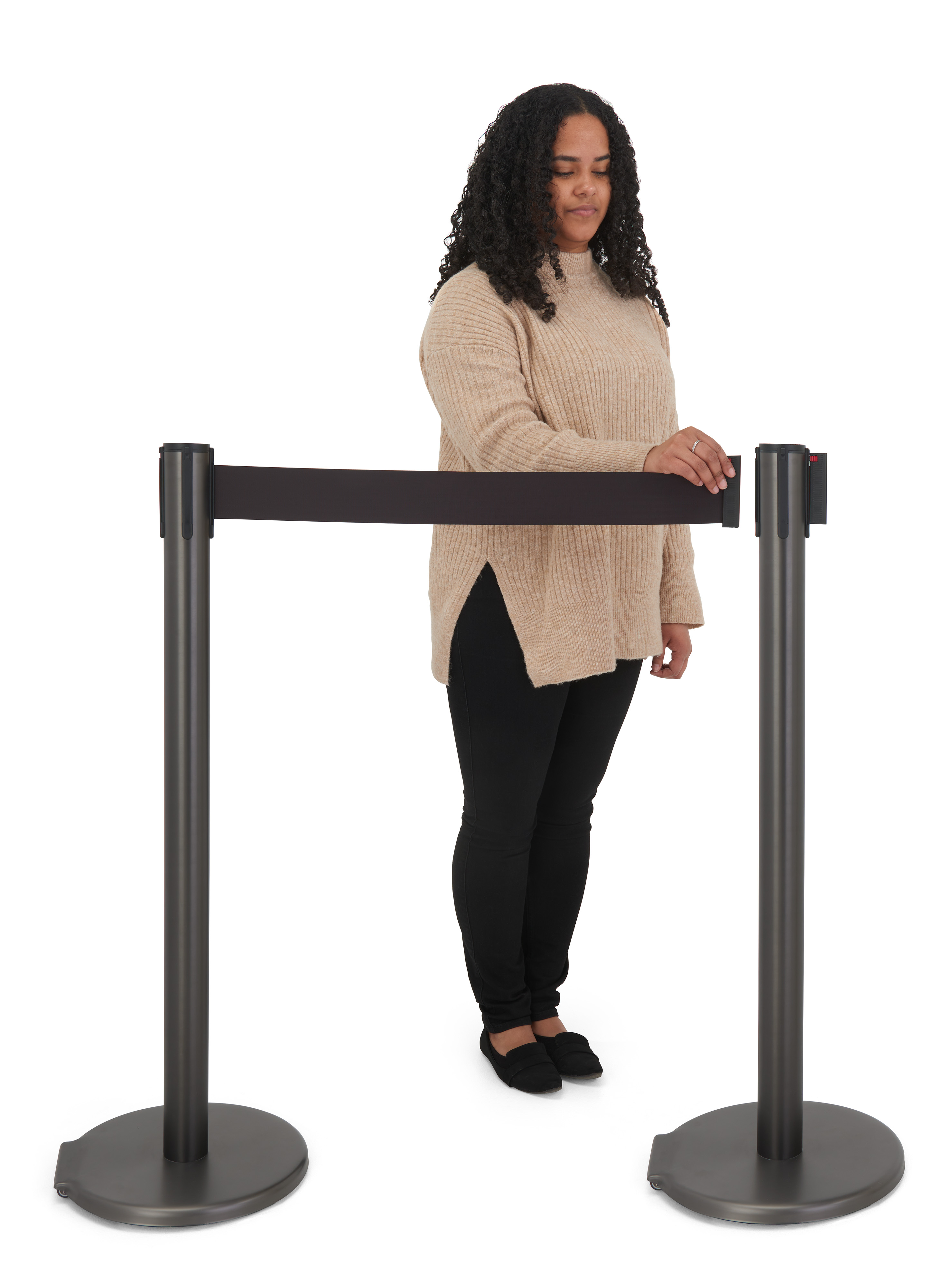 QueuePole.Deluxe 41" Stanchion Post with 10' Retractable Belt - Multiple Colors - Image 6