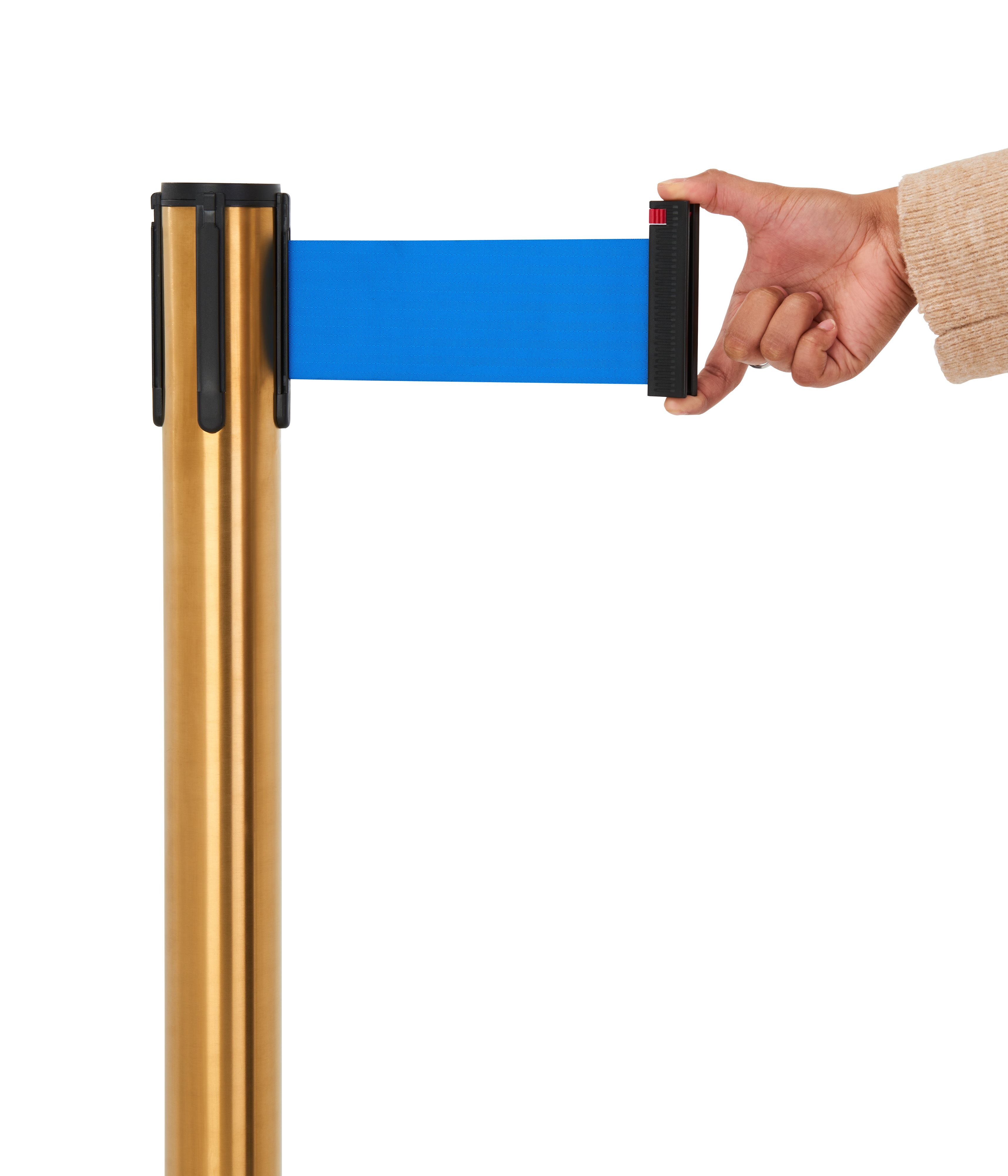 QueuePole.Deluxe 41" Stanchion Post with 10' Retractable Belt - Multiple Colors - Image 9
