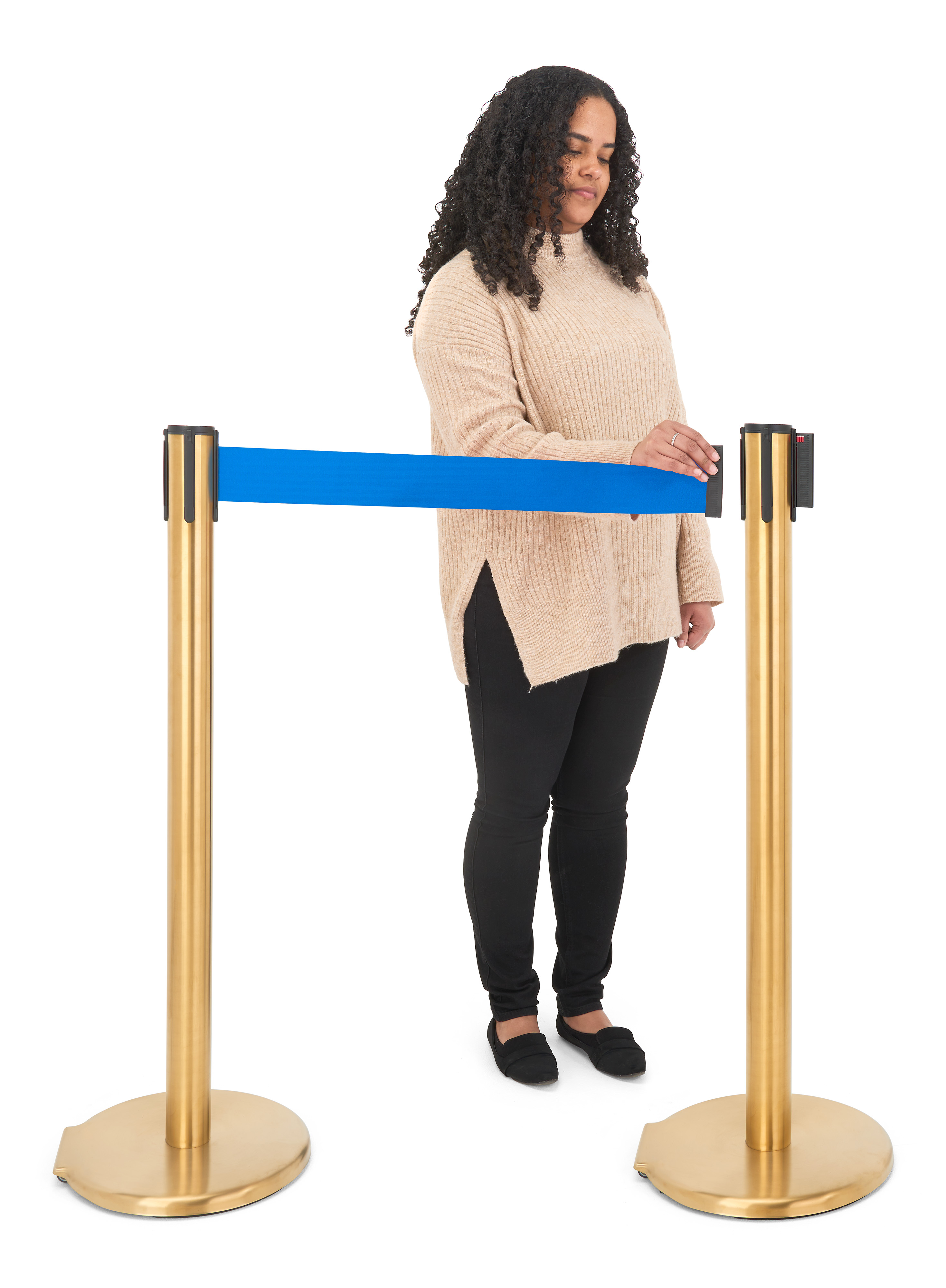 QueuePole.Deluxe 41" Stanchion Post with 10' Retractable Belt - Multiple Colors - Image 10