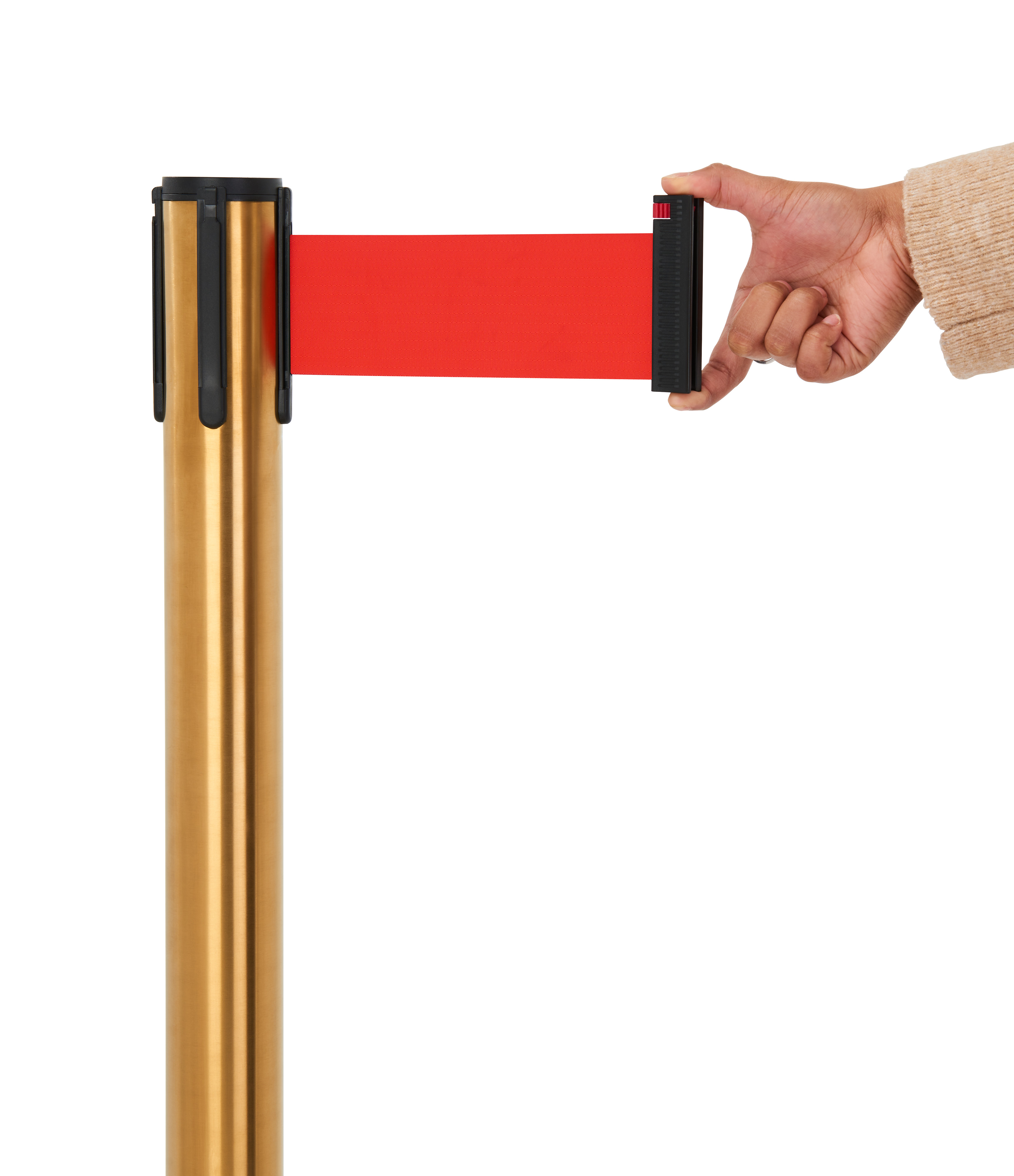 QueuePole.Deluxe 41" Stanchion Post with 10' Retractable Belt - Multiple Colors - Image 9