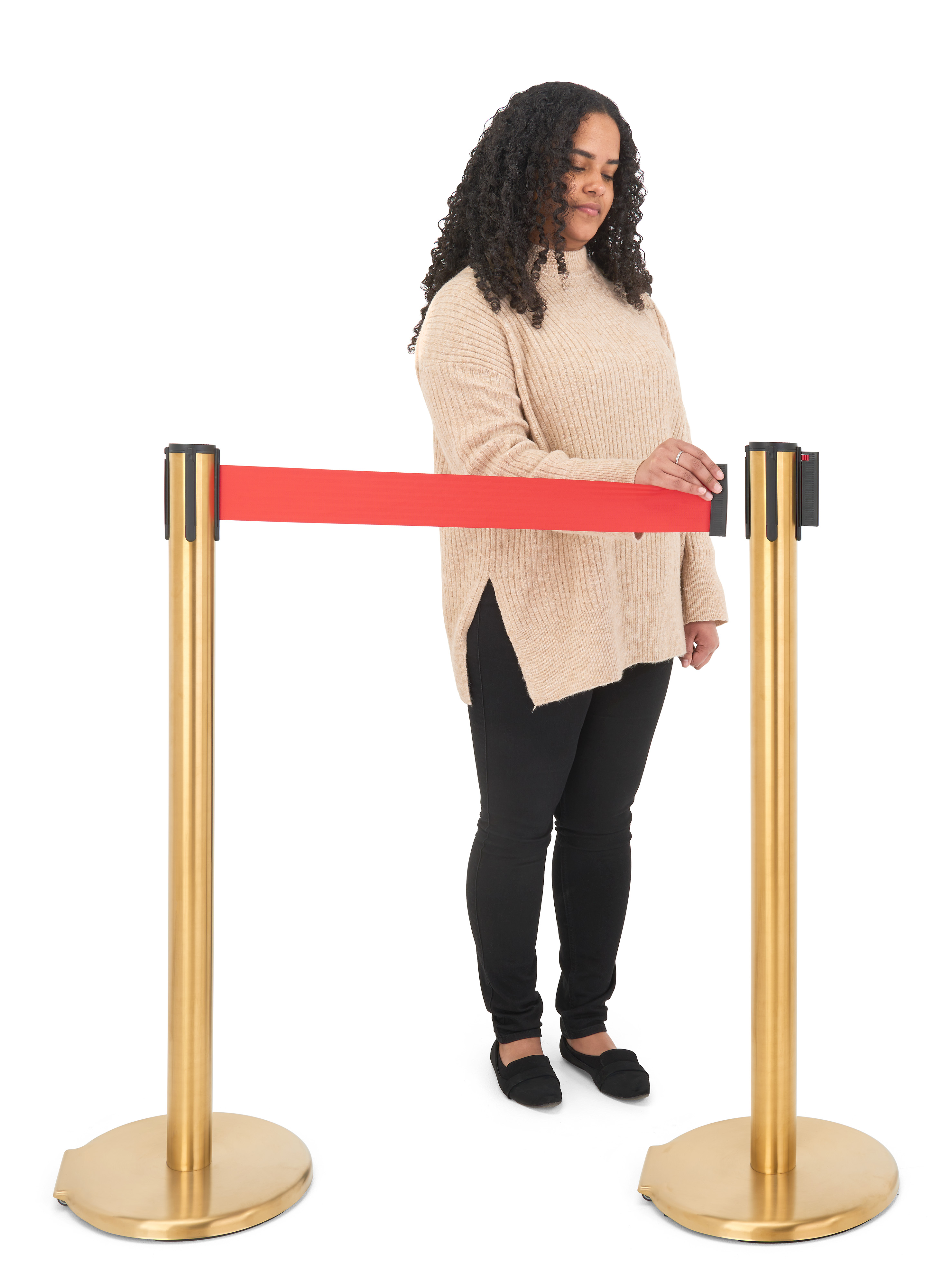 QueuePole.Deluxe 41" Stanchion Post with 10' Retractable Belt - Multiple Colors - Image 10