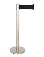 These retractable belt stanchions have an overall height of 41 inches