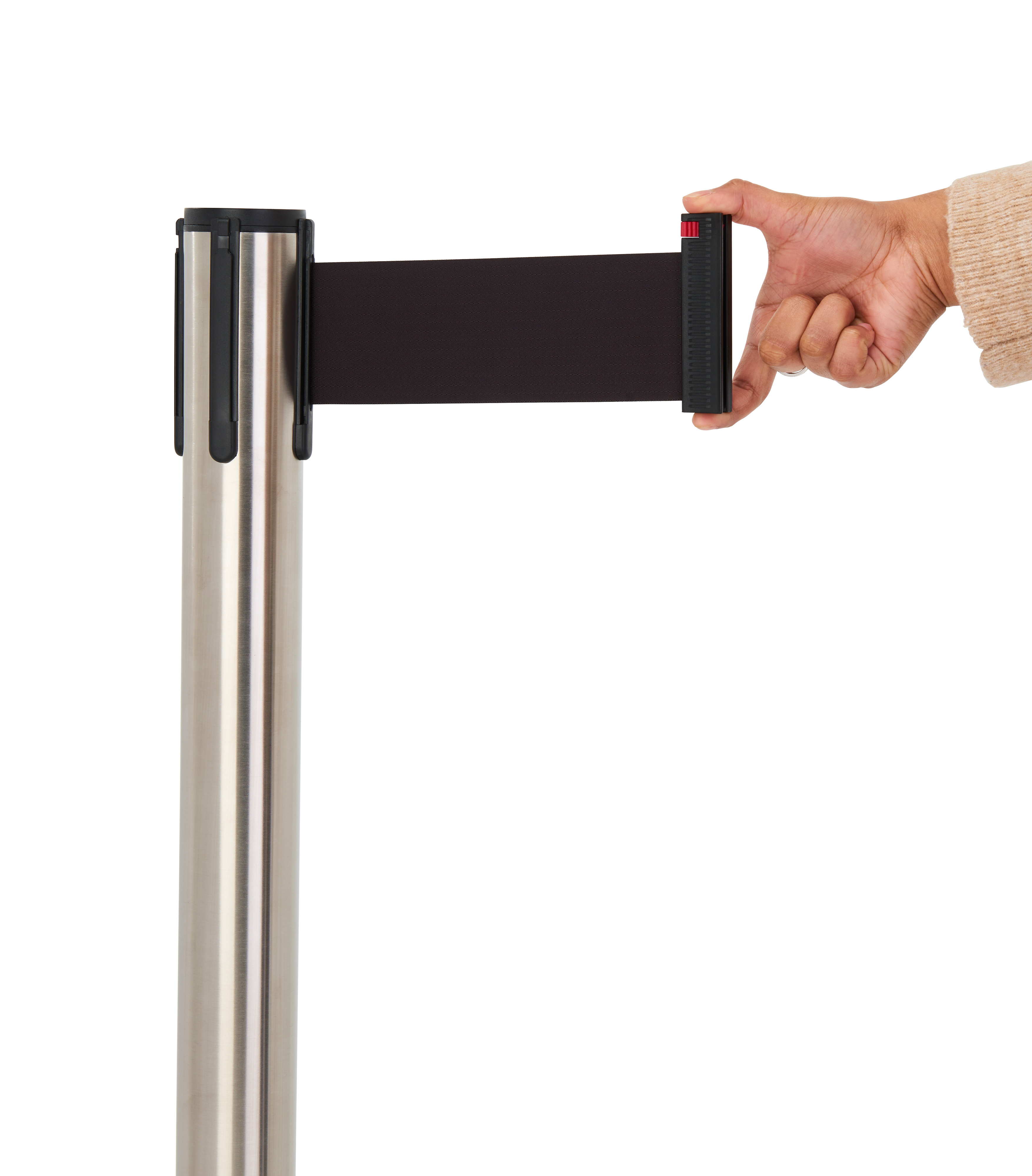 QueuePole.Deluxe 41" Stanchion Post with 10' Retractable Belt - Multiple Colors - Image 5