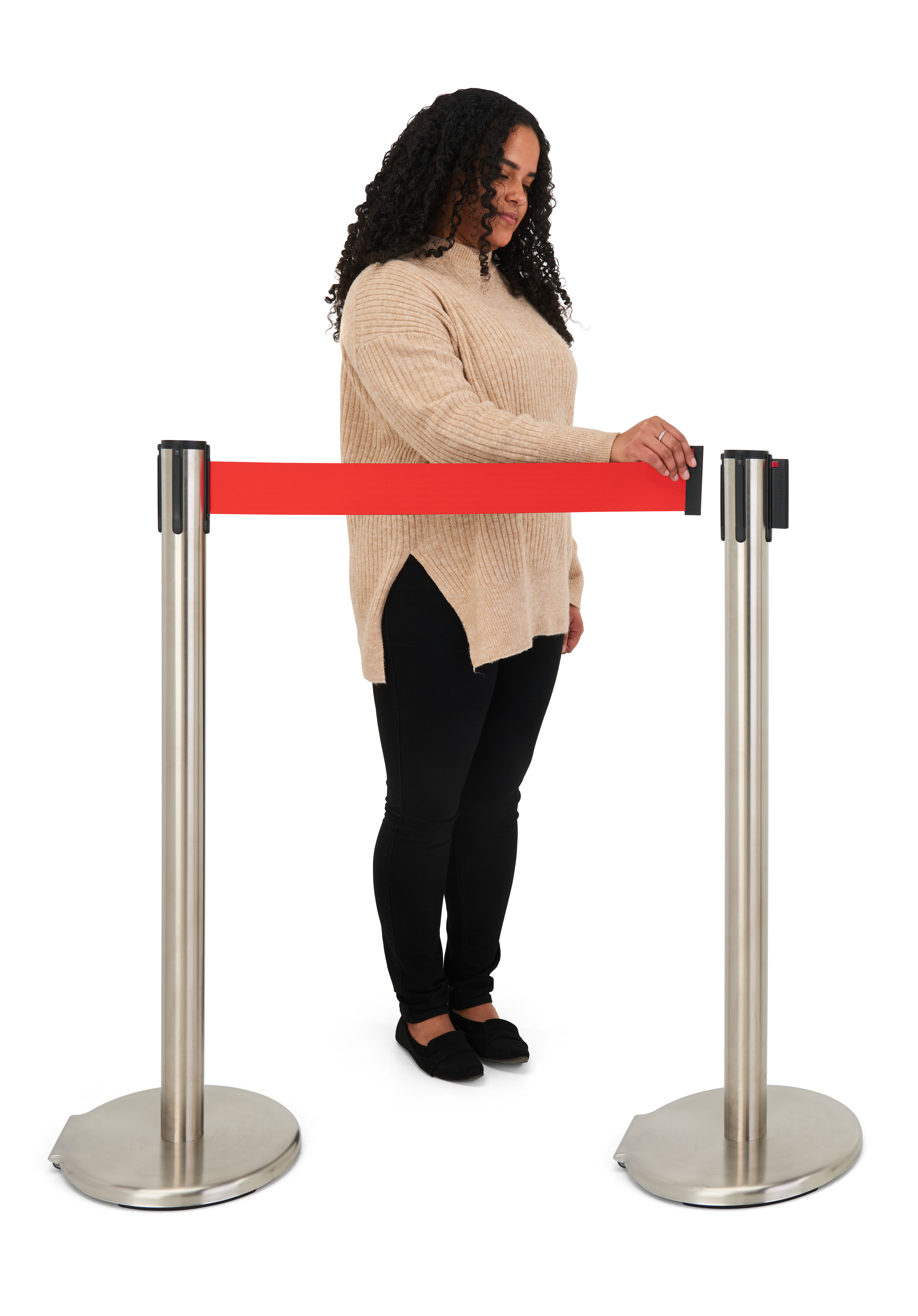 QueuePole.Deluxe 41" Stanchion Post with 10' Retractable Belt - Multiple Colors - Image 10