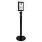 Aluminum stanchion with LED sign holder