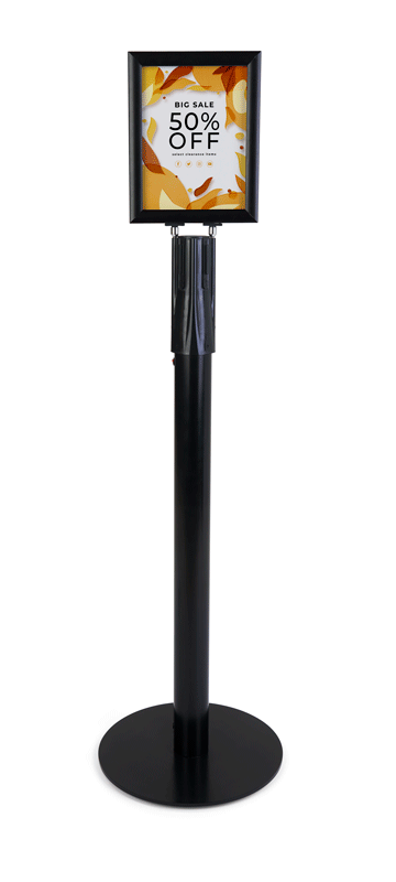 Stanchion with LED sign holder is excellent for business branding