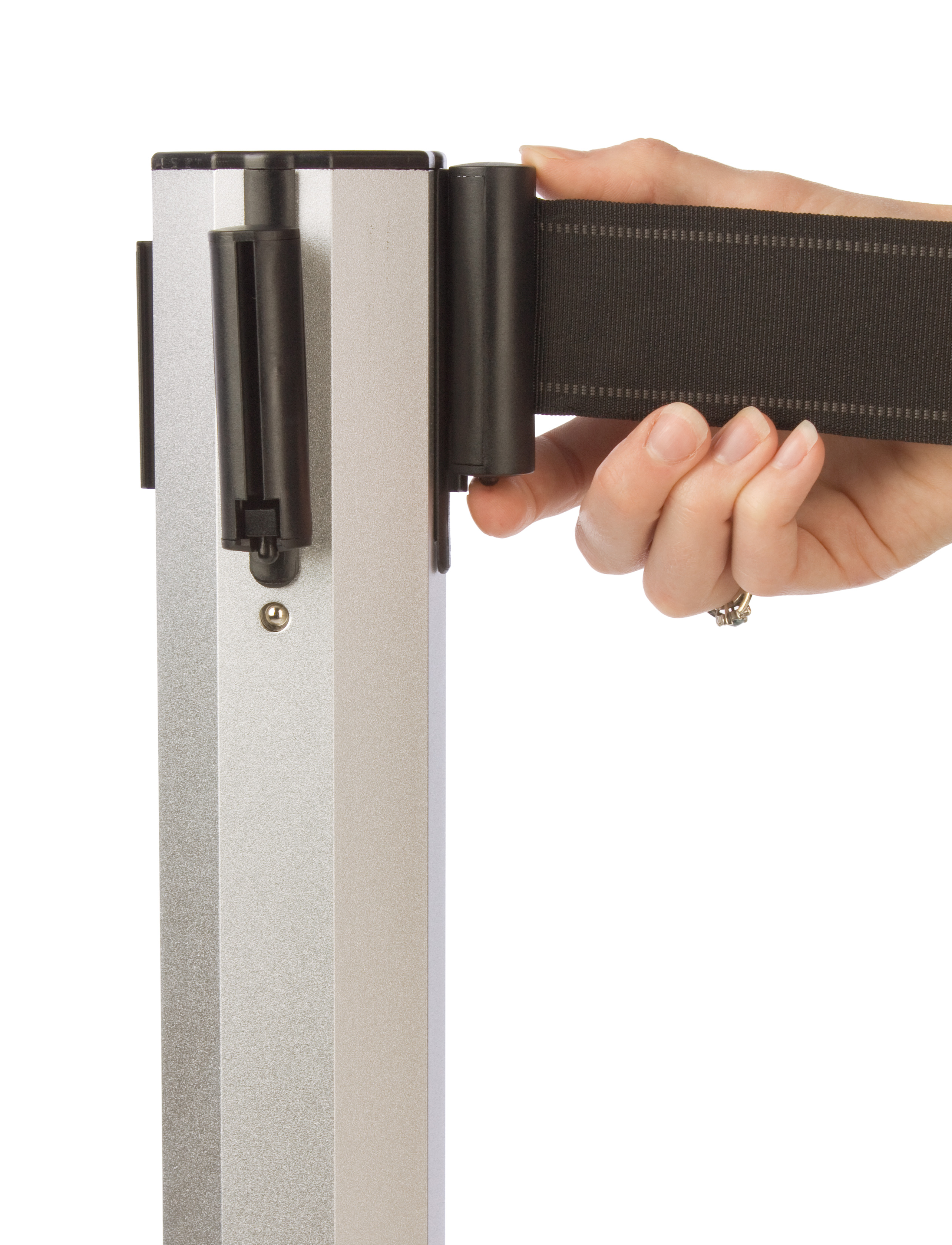 Silver Aluminum Crowd Control Post - Octagonal | Displays2Go