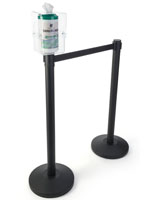 Waiting Area Stanchion Wipes Dispenser