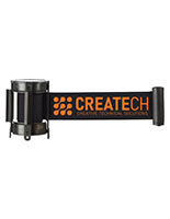 Crowd Control Black Custom Stanchion Belt with 1 Color Printing