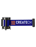 Branded Blue Custom Stanchion Belt with 2 Color Printing