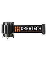 Black Custom Stanchion Belt with 3 Color Printing for Branding