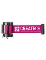 6.5' long printed pink crowd control stanchion belt