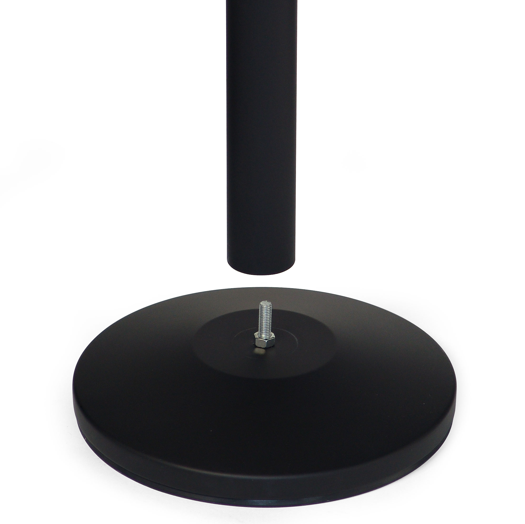 QueuePole.Economy Stanchion Post w/ 6.5’ Belt, Sanitizer Dispensing Topper - Black - Image 4