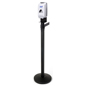 QueuePole.Economy Stanchion Post w/ 6.5’ Belt, Sanitizer Dispensing Topper - Black - Image 7