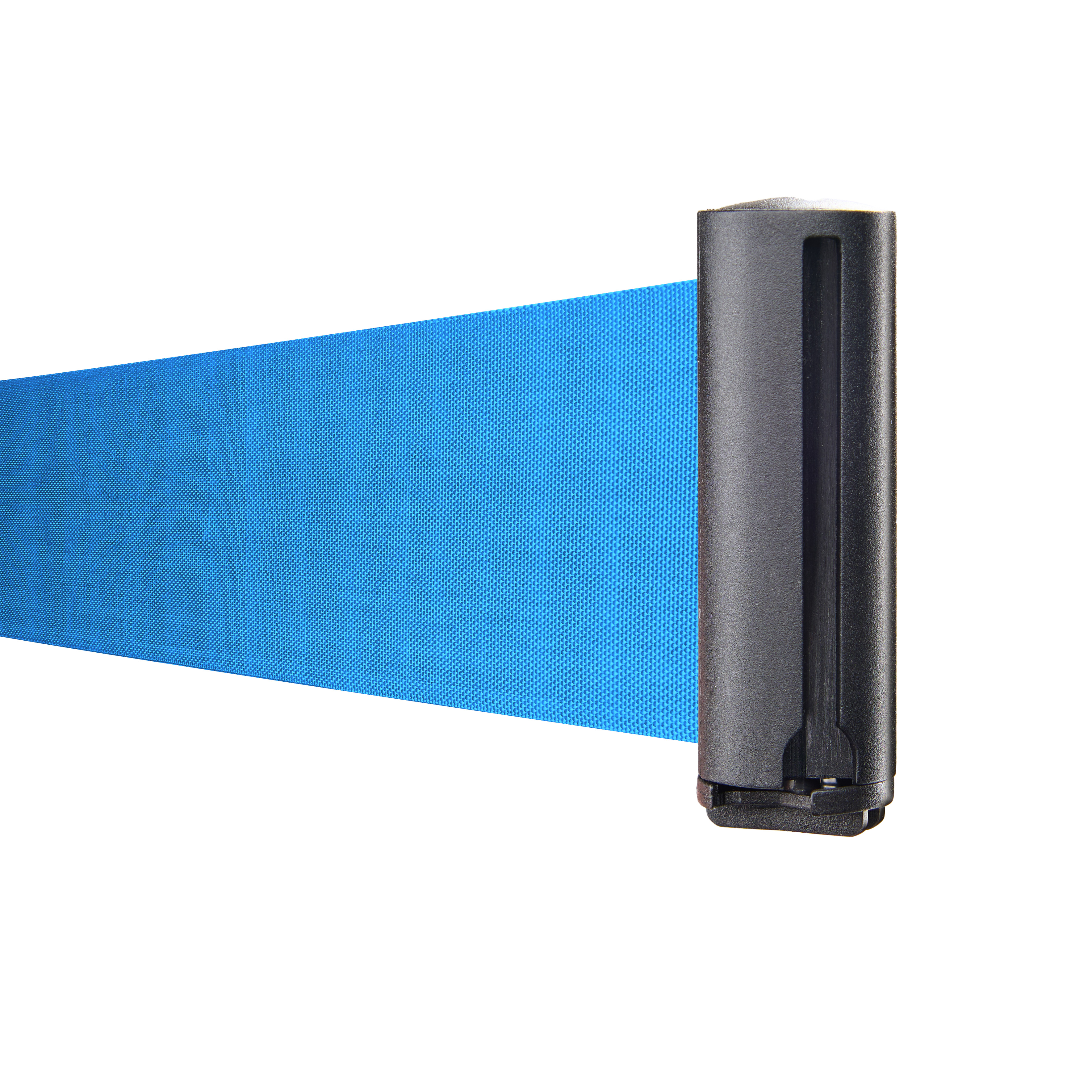 QueuePole.Value 36" Black Stanchion Post with 6.5' Blue Retractable Belt - Image 4