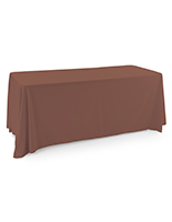Brown polyester table cover is flame retardant 