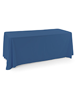 Polyester table cover is 6' long 