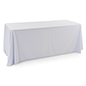 White polyester table cover with flame retardant fabric 