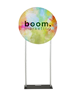 3' Round Banner Stand with Custom Printed Graphics