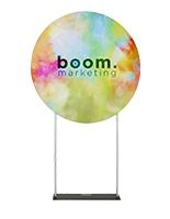 Round Banner Stand 5' Diameter with Custom Printed Graphics