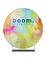 Round Banner Stand 7' Diameter with Custom Printed Graphics