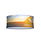 Circle hanging banners with full color printing 