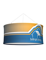 Circle hanging banners with lightweight aluminum frame