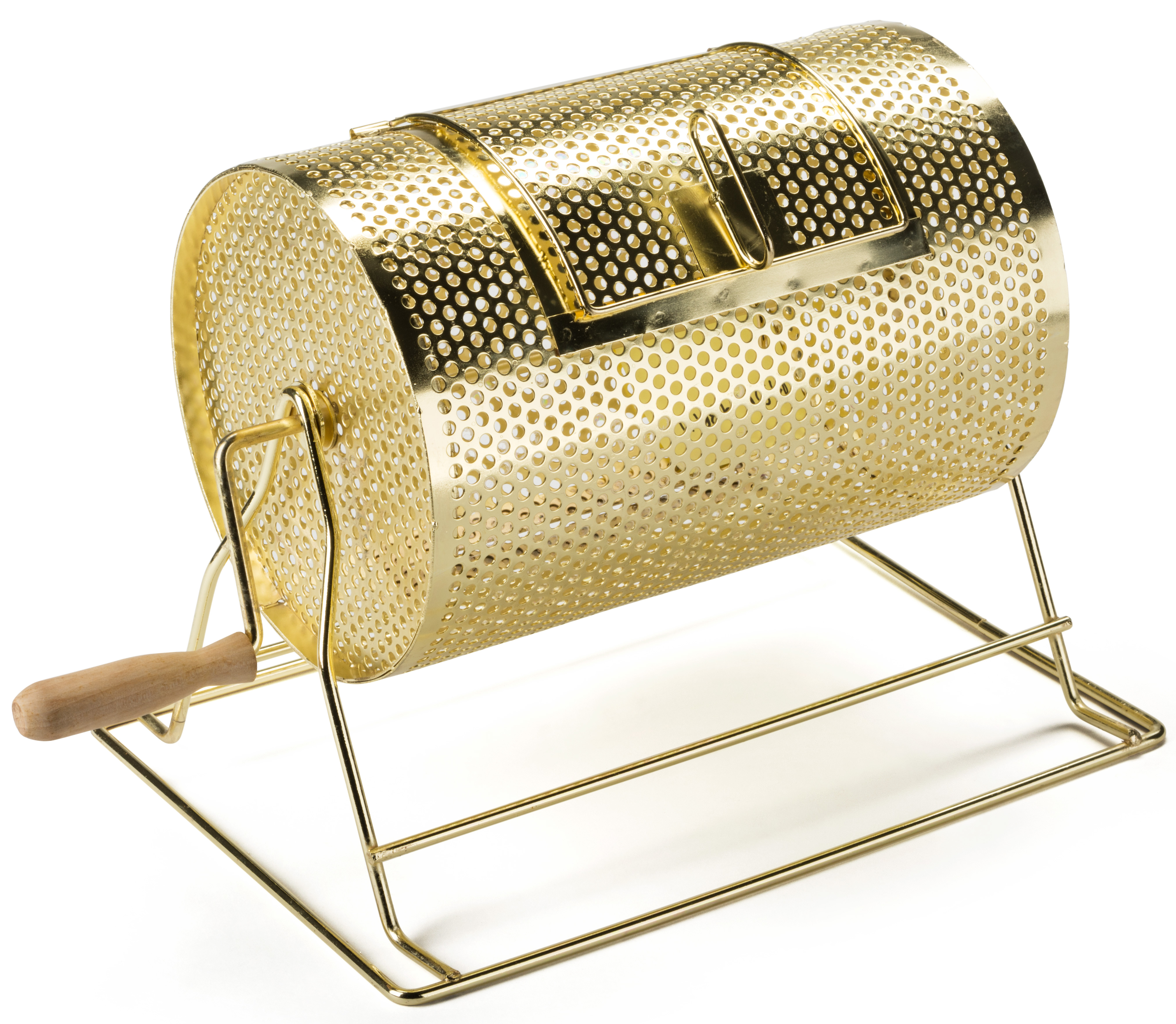 Brass Raffle Ticket Tumbler| Spinning Drum with Handle | Displays2Go