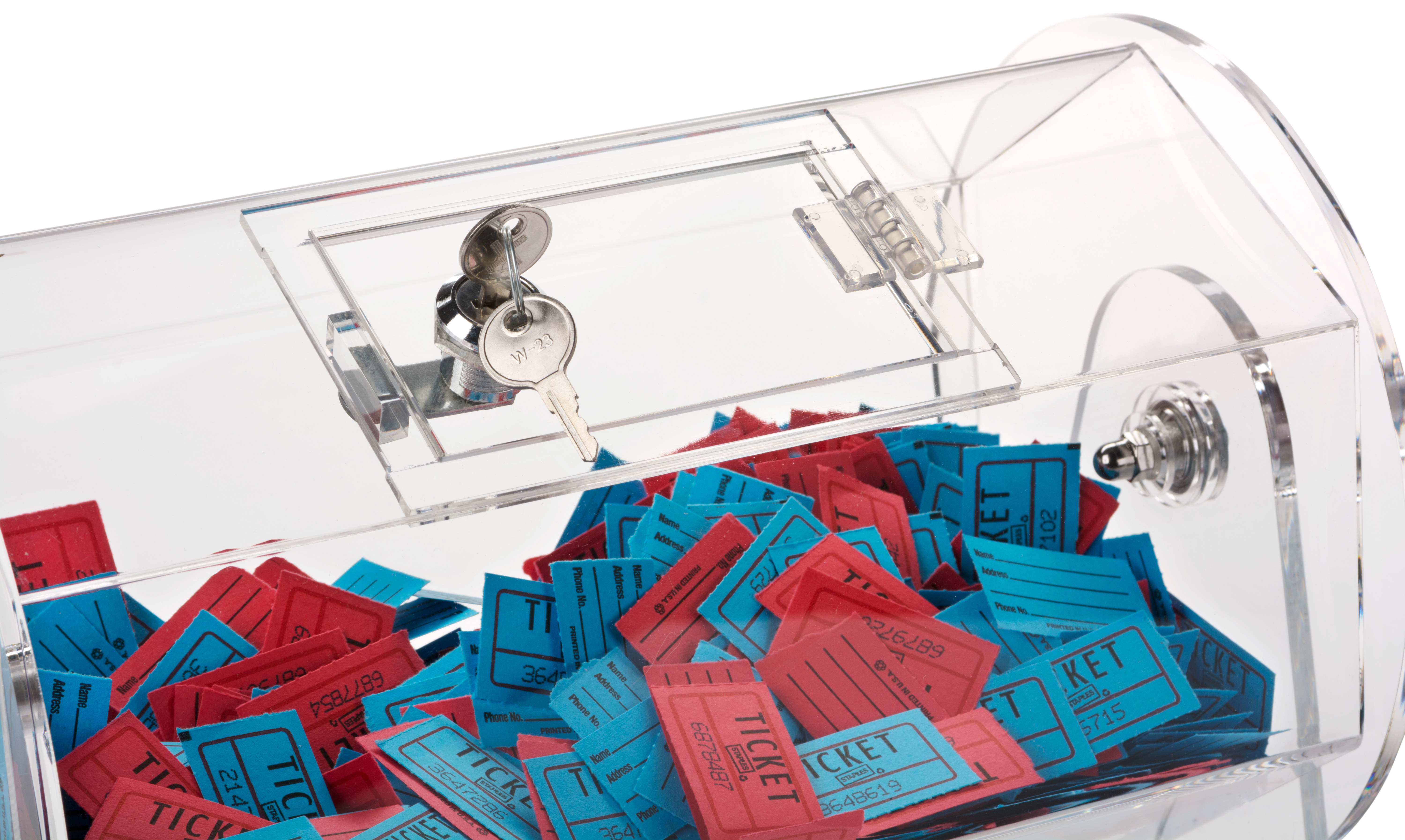 Locking Raffle Drum | Acrylic Tumbler Display With Carry Handle ...