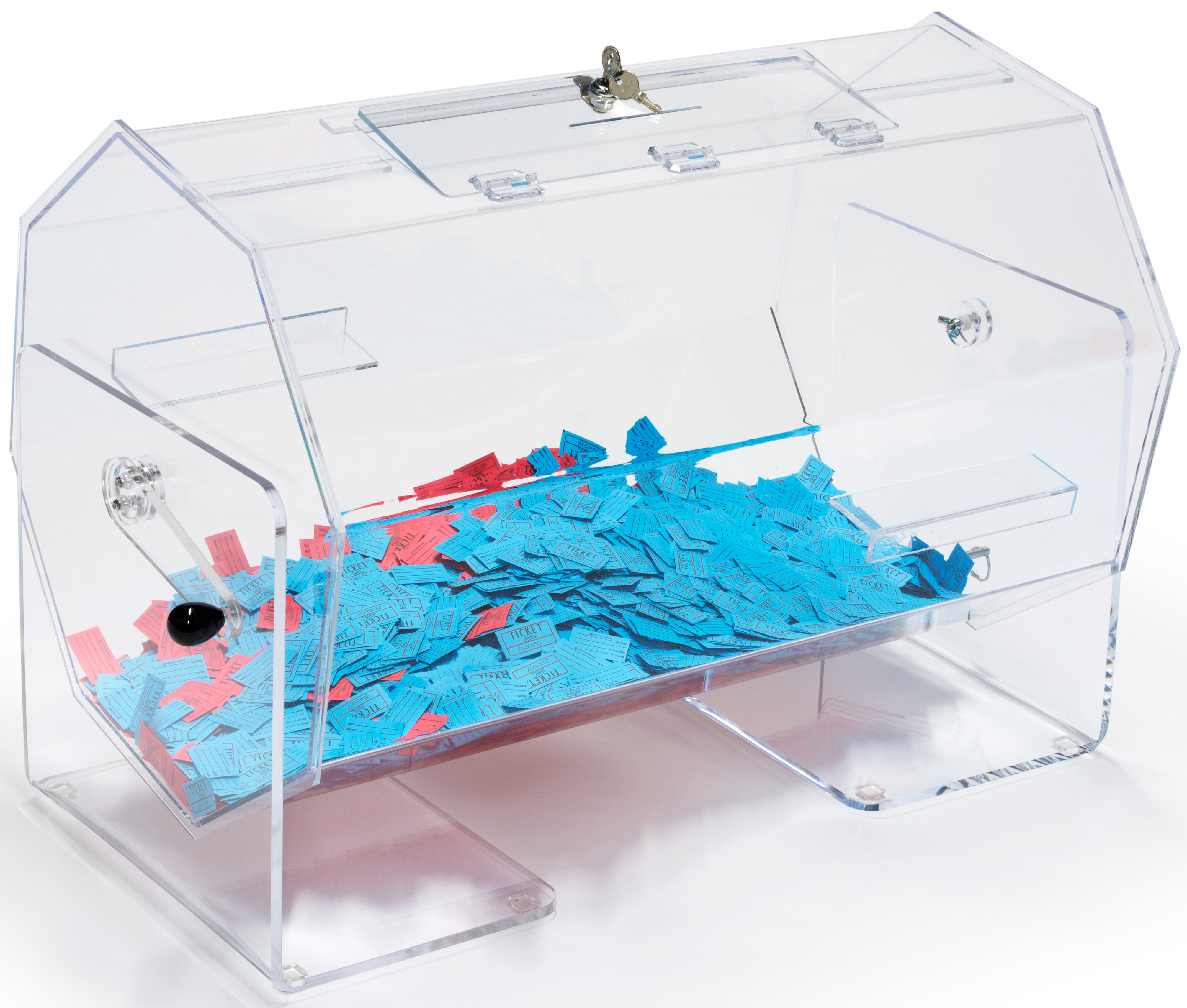 Raffle Drum, Tombola ,Lotto Draw Wooden Red. Raffle Ticket Spinning Drum Official Raffle Drum Non See Through Drum For Fair Raffles 193426591 - View #7