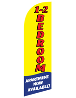 Knitted Polyester 1-2 BEDROOM Yellow Feather Realtor Banner for RE12BEDYL Kits