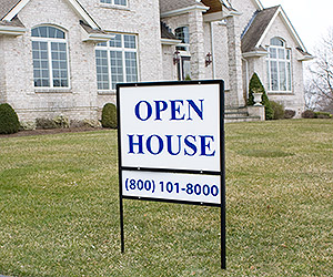 Real estate sign frames for house listings