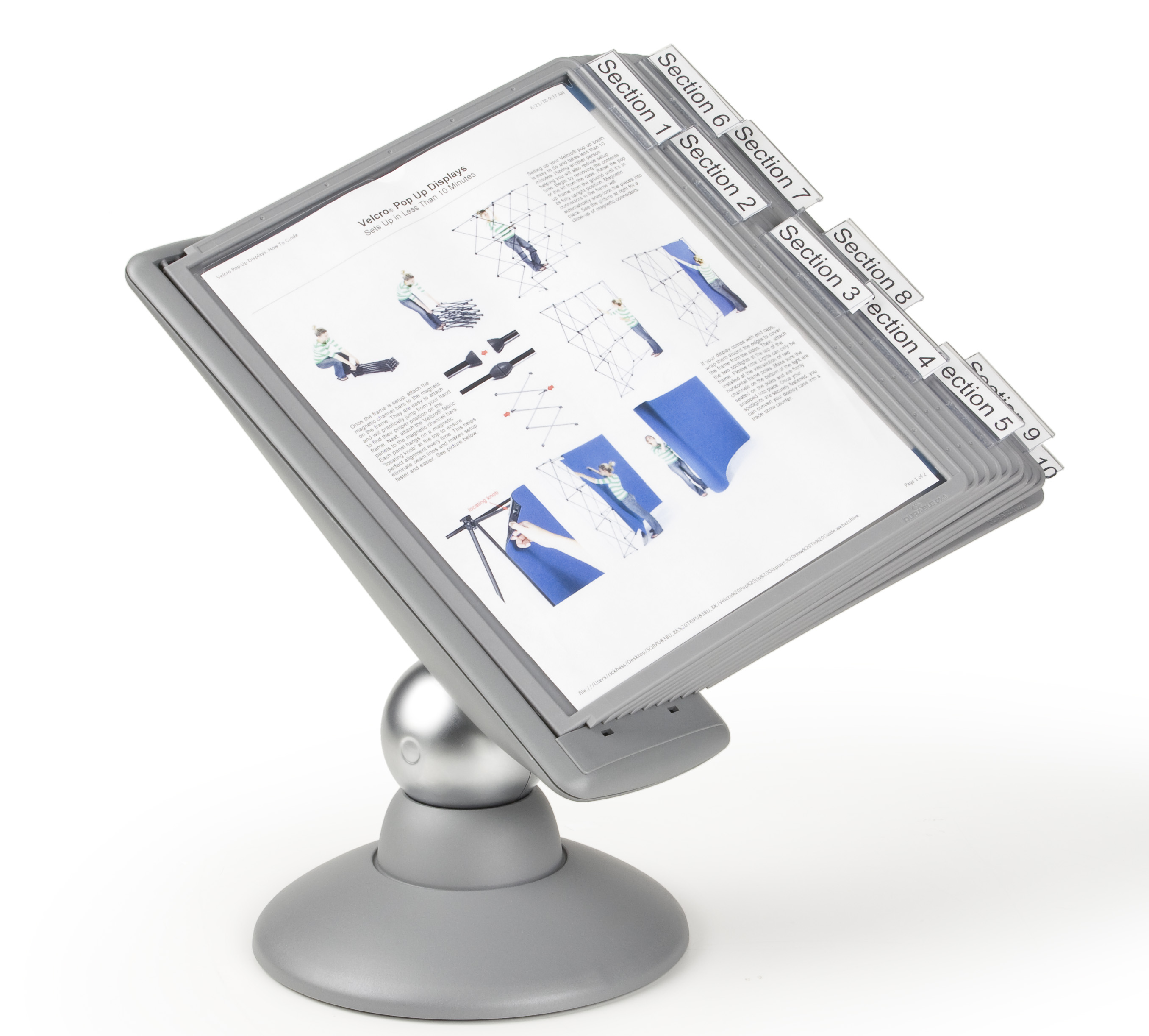 Desktop Reference Guide Ladder System Desk Reference System | 10 Panel Rotating Guide With Ball Base ...