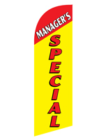 Polyester MANAGERS SPECIAL yellow advertising flag banner for REMGRSPYL Kits