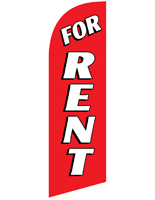 Polyester FOR RENT Red Promotional Flag for RERENTRD Kits
