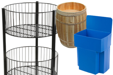 large retail dump bins