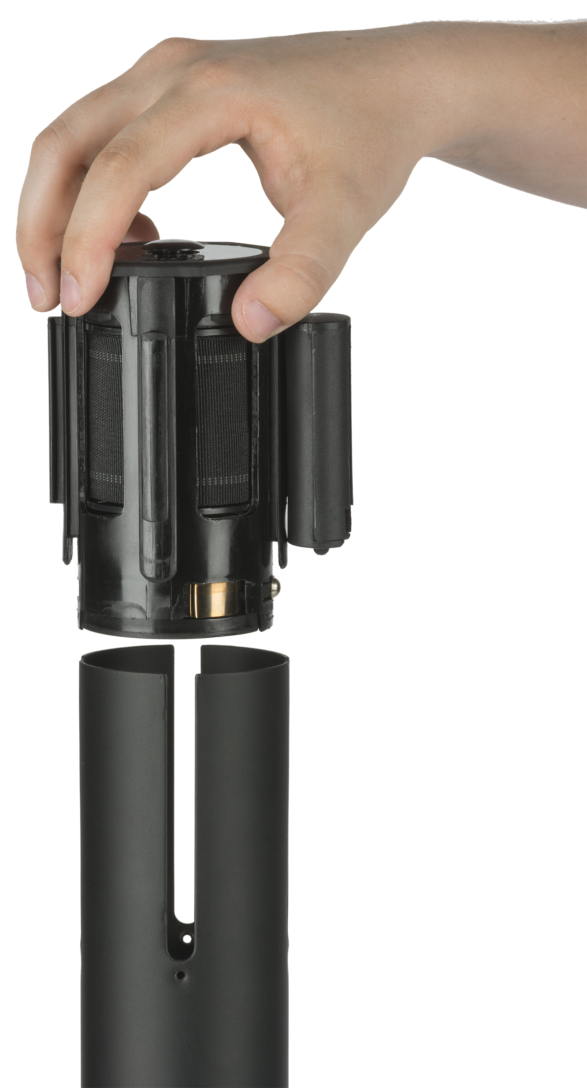 9.5’ Stanchion Belt for QueuePole Round & Octagonal Series - Black - Image 3