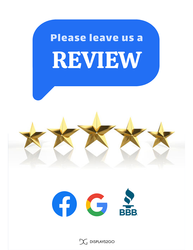 Leave a review printable sign