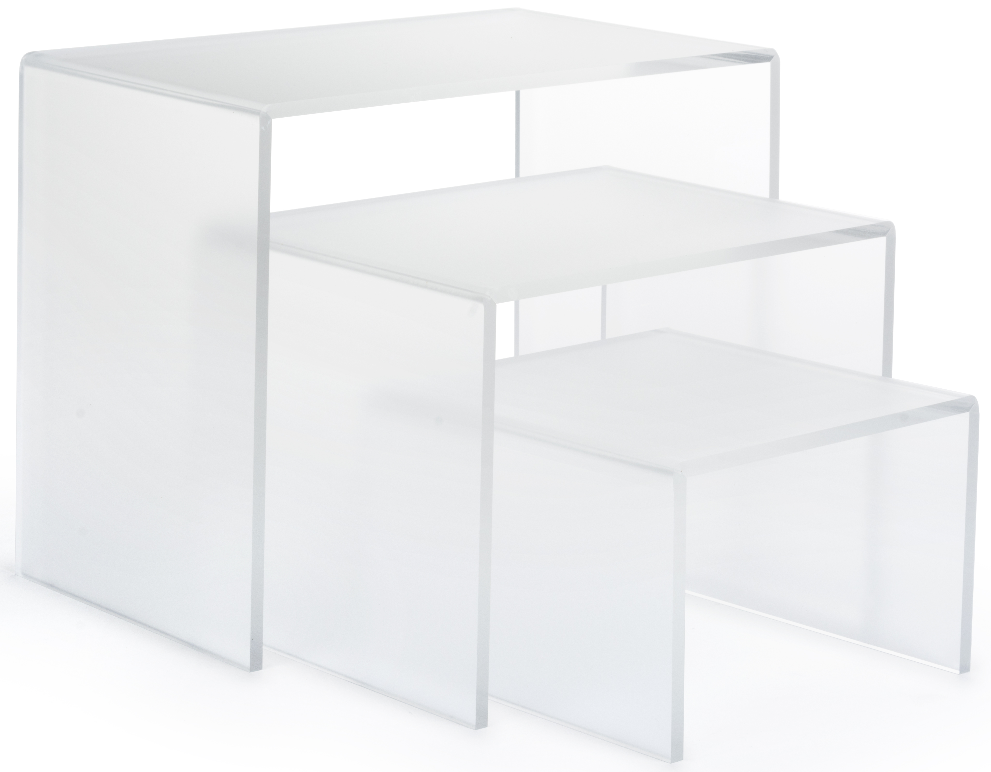 Acrylic Riser Display | 3 Different Sized Tiers | Displays2Go