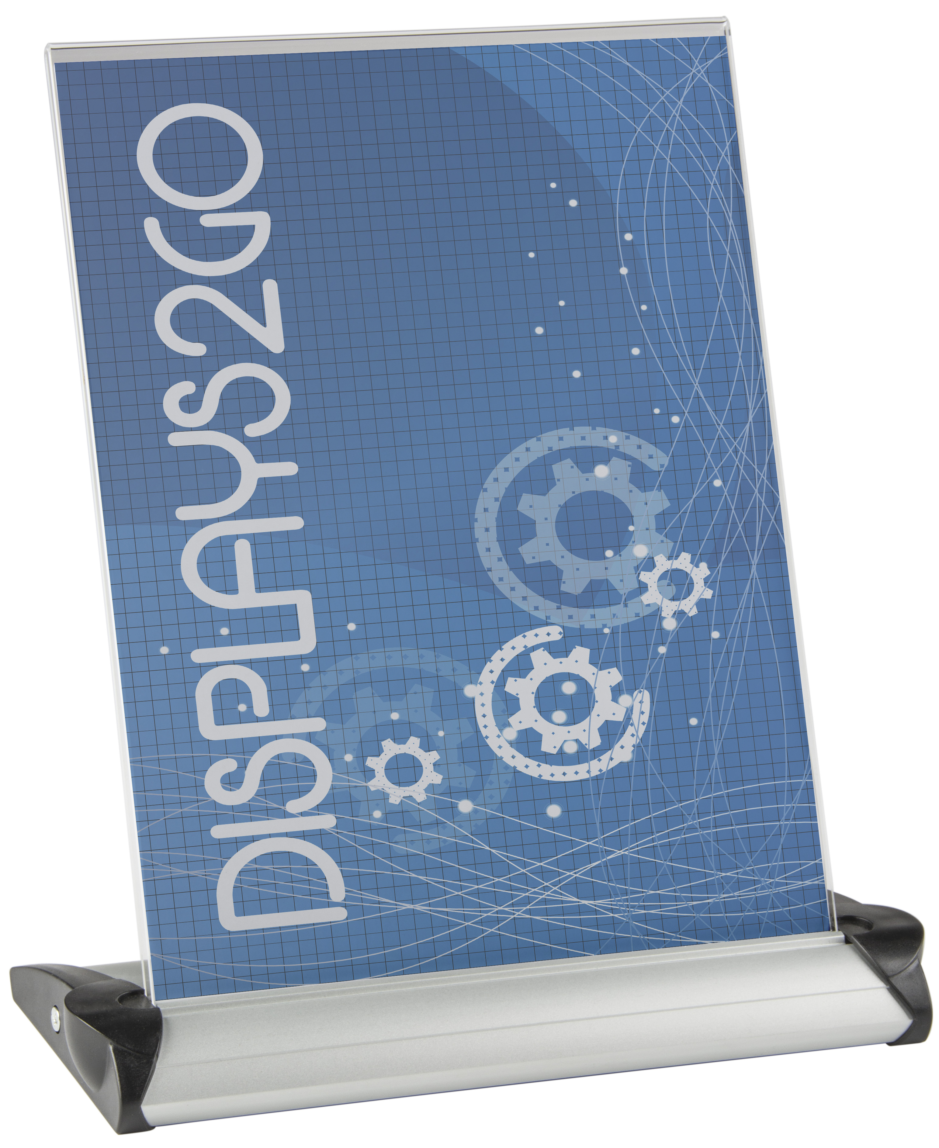 Display Sign Handle 8.5” x 11” Adjustable Angle Sign Holder | Acrylic & Aluminum | Displays2Go