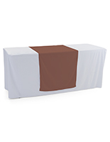 Brown table runner with machine washable fabric