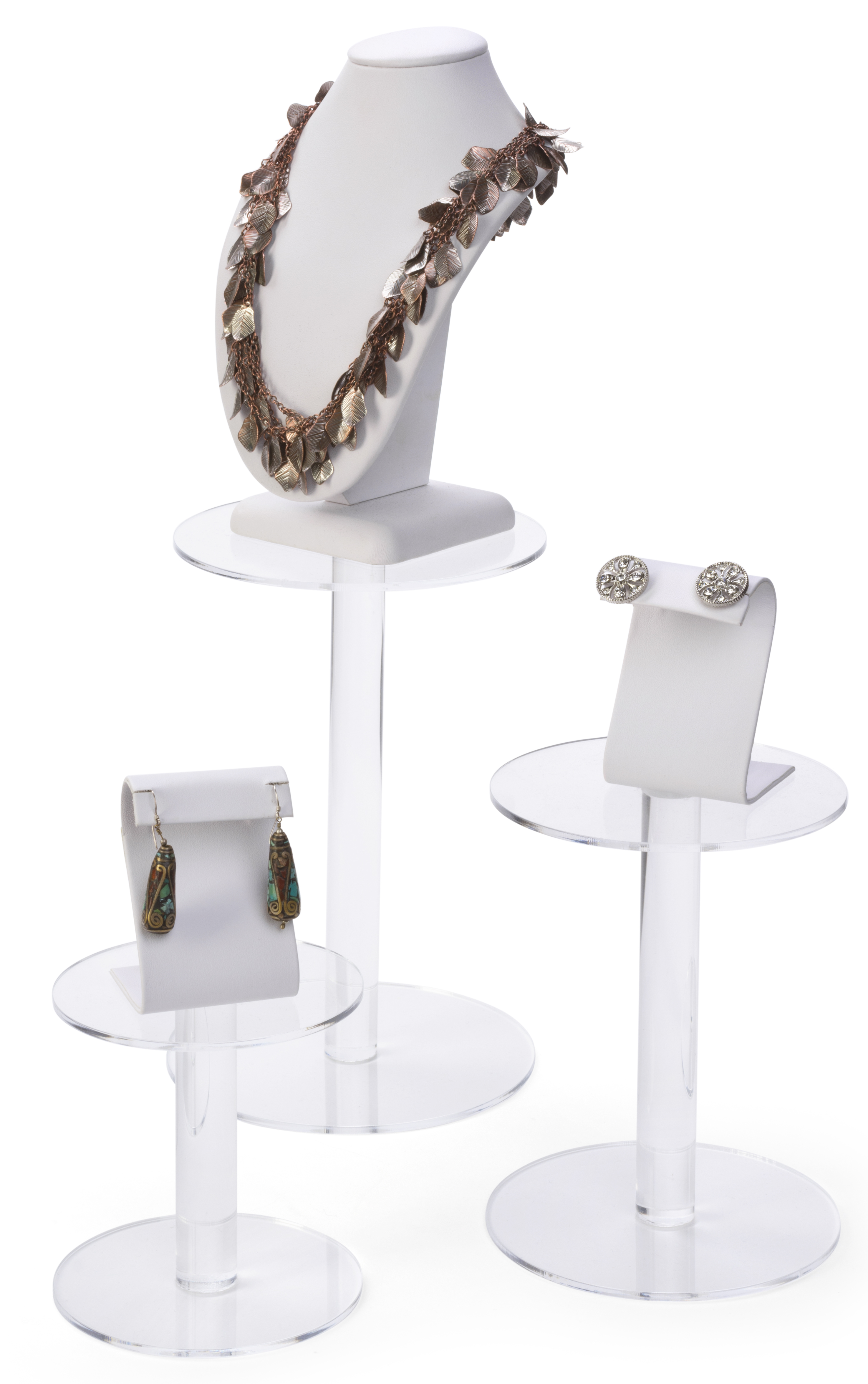 Round Acrylic Risers, Set of 3 Sizes – Clear - Image 2