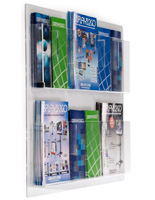 Wall Mounted Magazine Racks with Adjustable Pockets