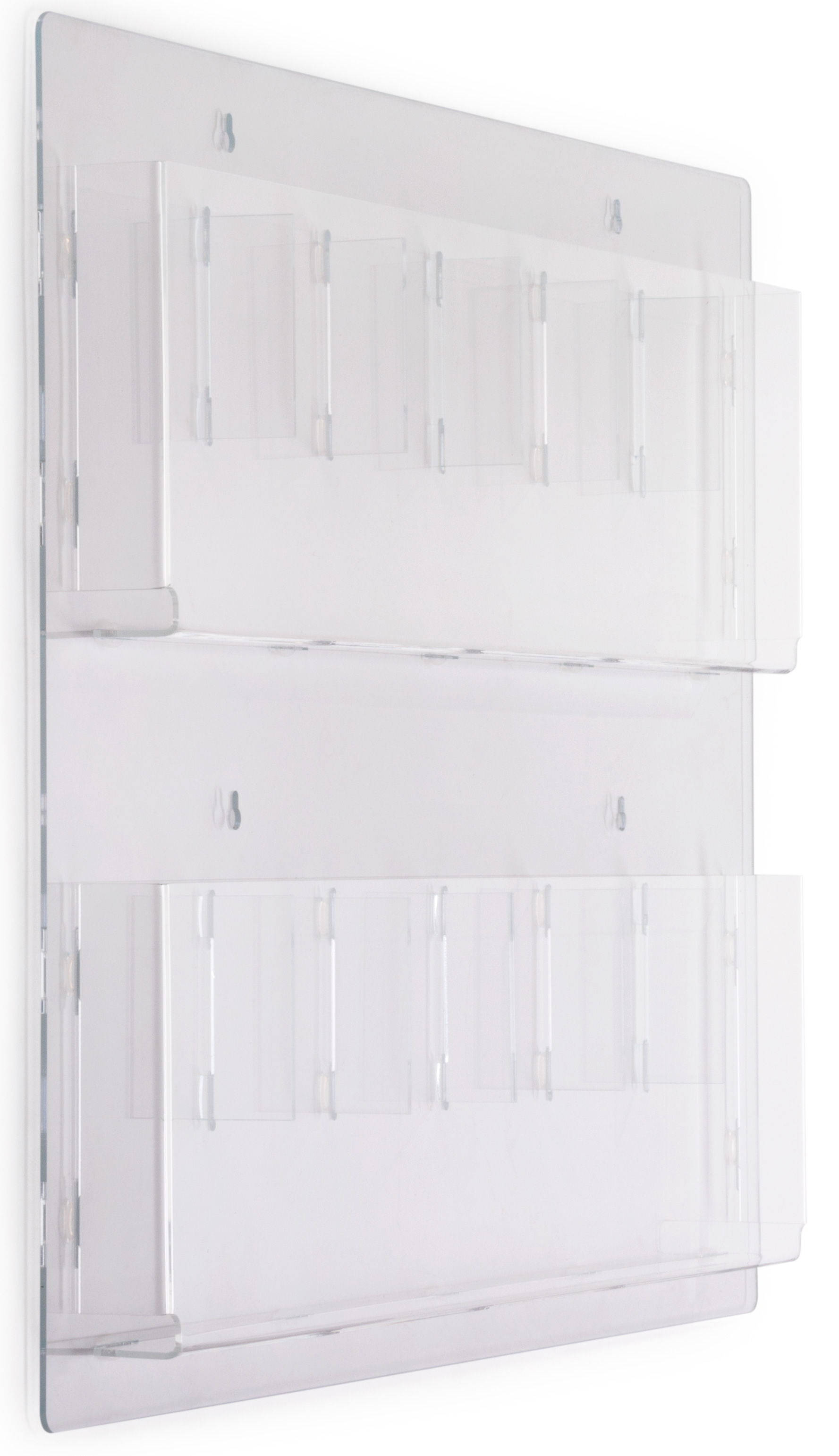 Magazine Book Rv Wall Racks Wall Mounted Magazine Racks w/ Clear Adjustable Literature Pockets ...
