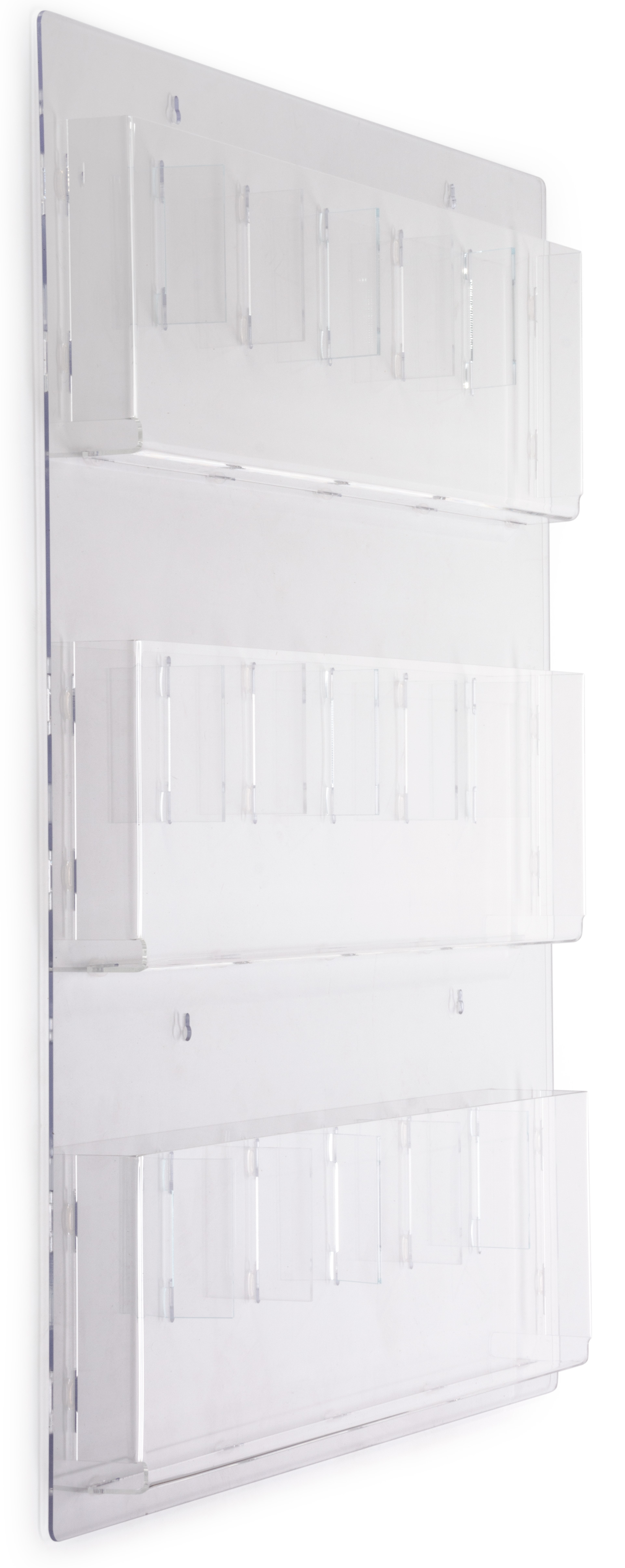 Research Paper Rack Clear Wall Literature Rack w/ Adjustable Pocket Design | Displays2Go
