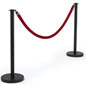 (2) 39" Queue Pole with Red Velvet Rope